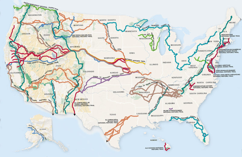 National Trails Guide America S Greatest Adventures National Trails Map BB4 800x519 