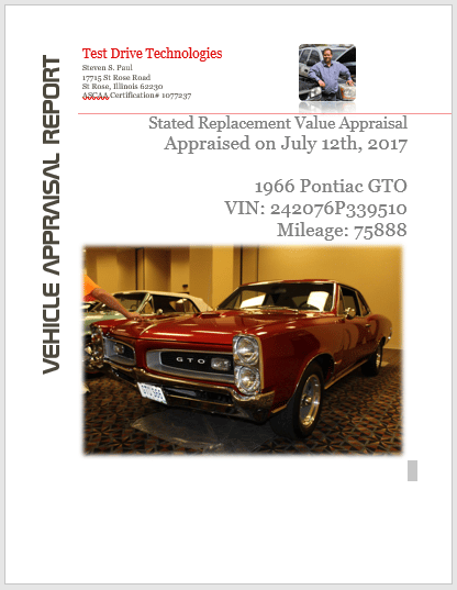 what should a good classic collector or antique car appraisal contain on classic car valuation near me