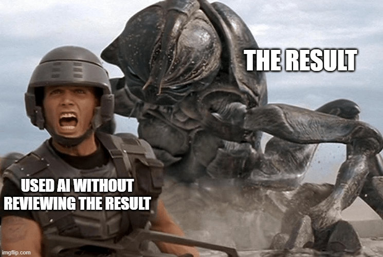 Used AI for testing without reviewing the result