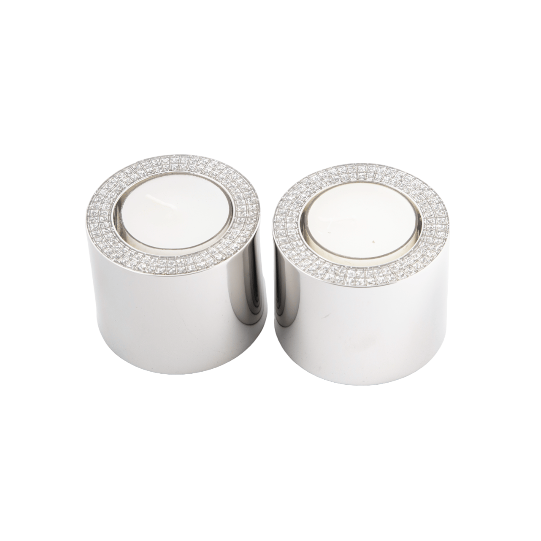 JENNA CLIFFORD - Set of 2 Diamond Tealight Tall