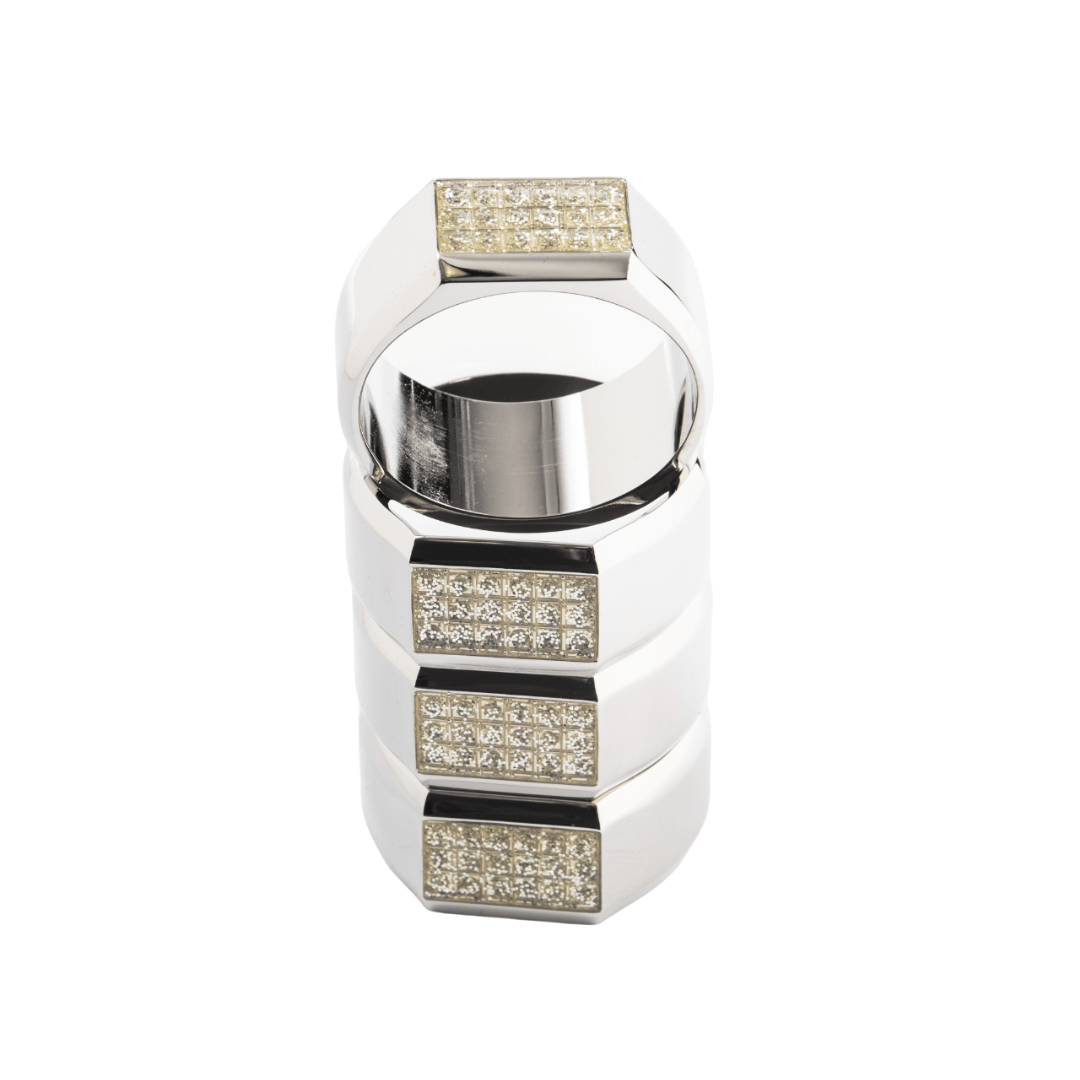 JENNA CLIFFORD - Set of 4 Diamond Napkin Ring