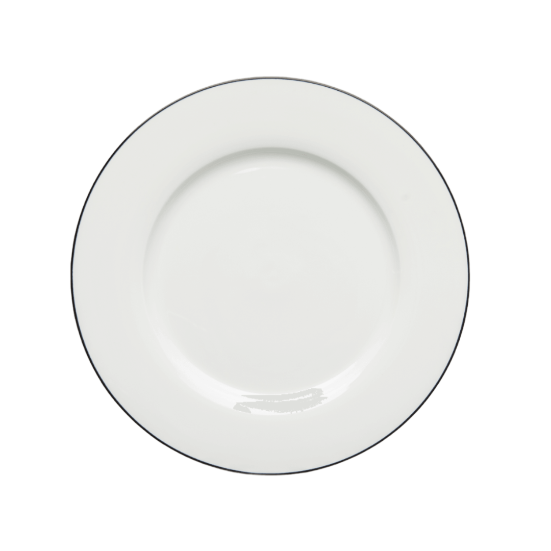 JENNA CLIFFORD - Premium Porcelain Dinner Plate With Black Band