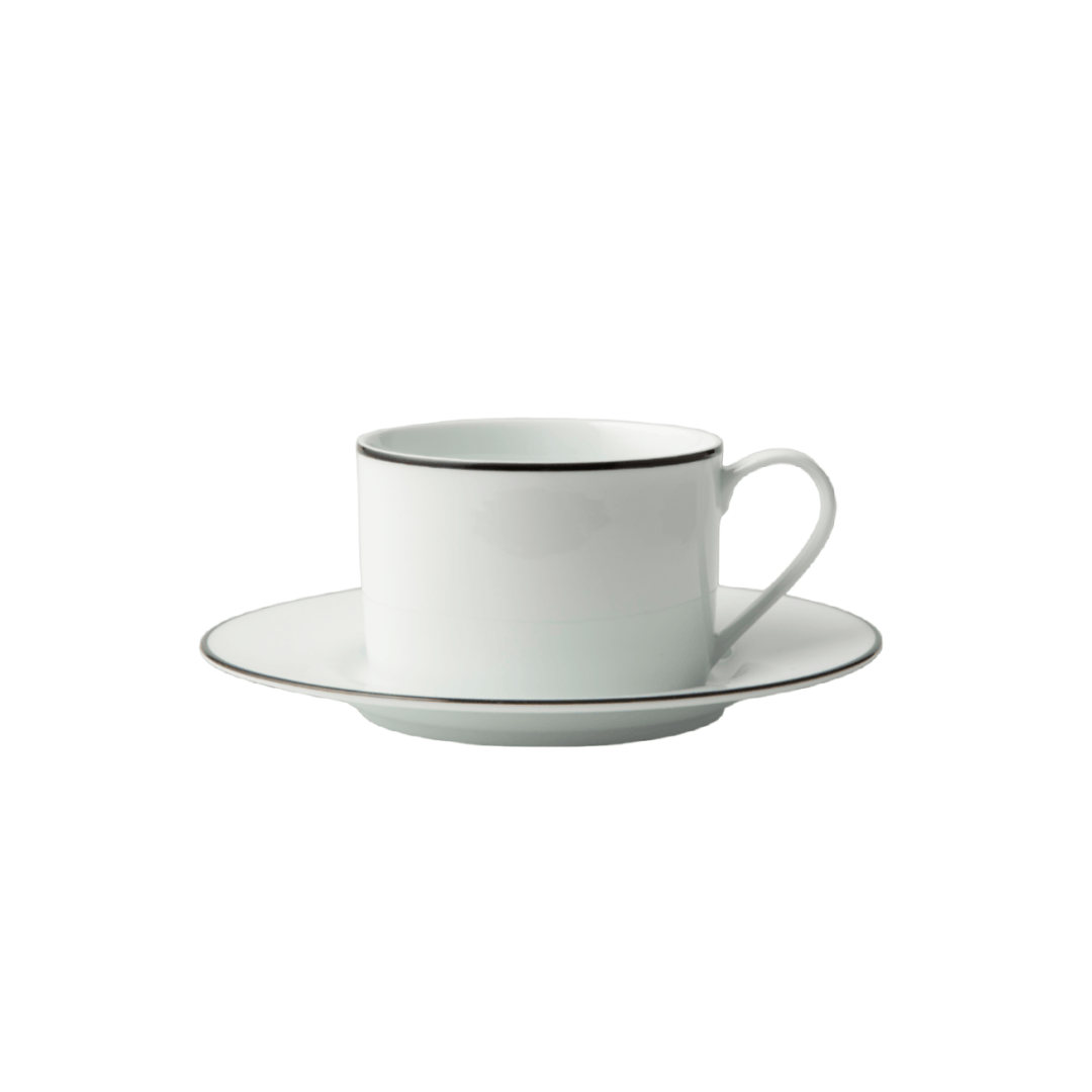 JENNA CLIFFORD - Premium Porcelain Cup & Saucer With Black Band