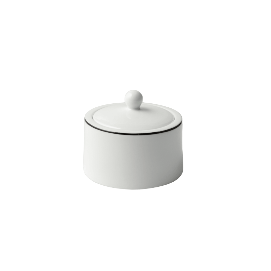 JENNA CLIFFORD - Premium Porcelain Sugar Pot With Black Band