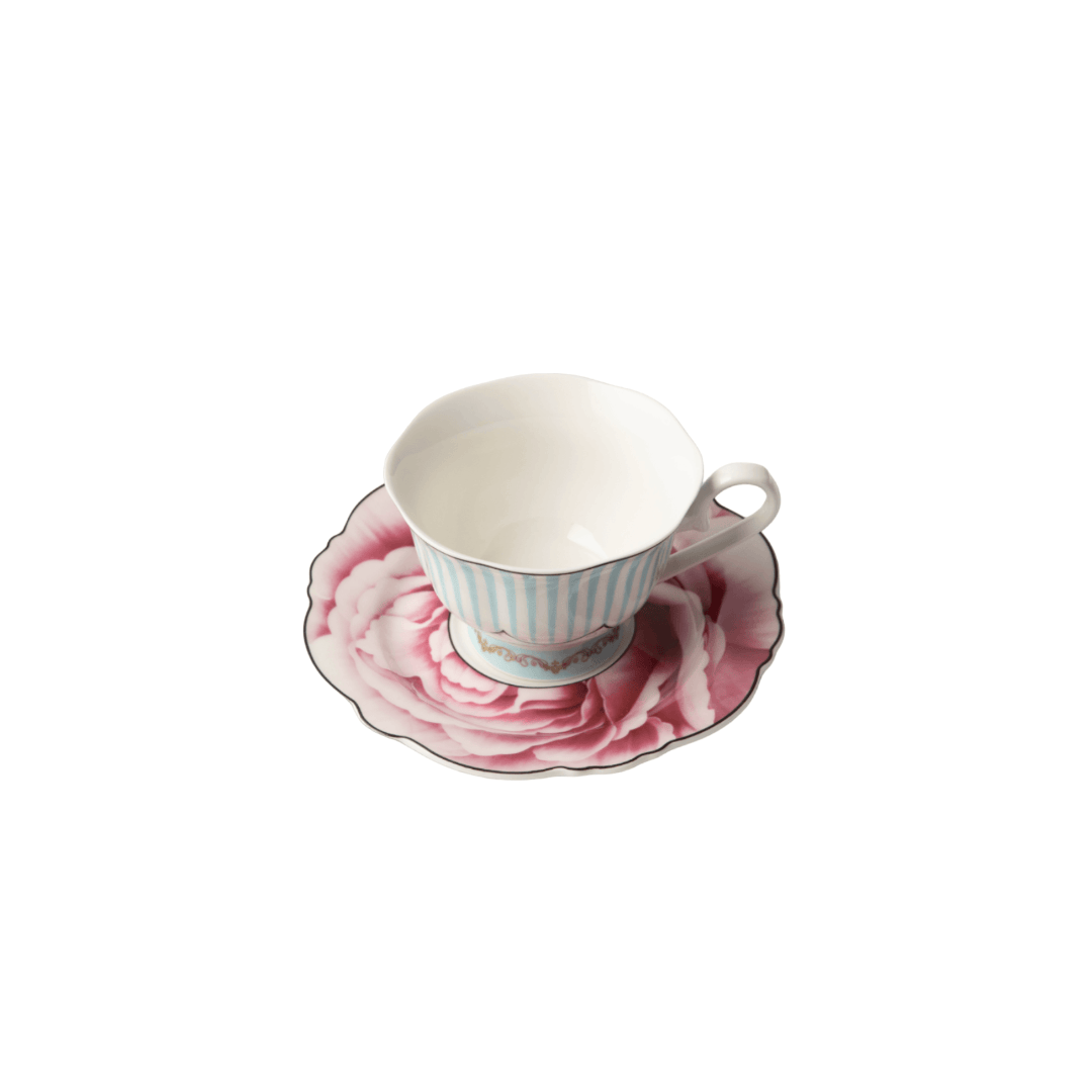 JENNA CLIFFORD - Wavy Rose Cup & Saucer