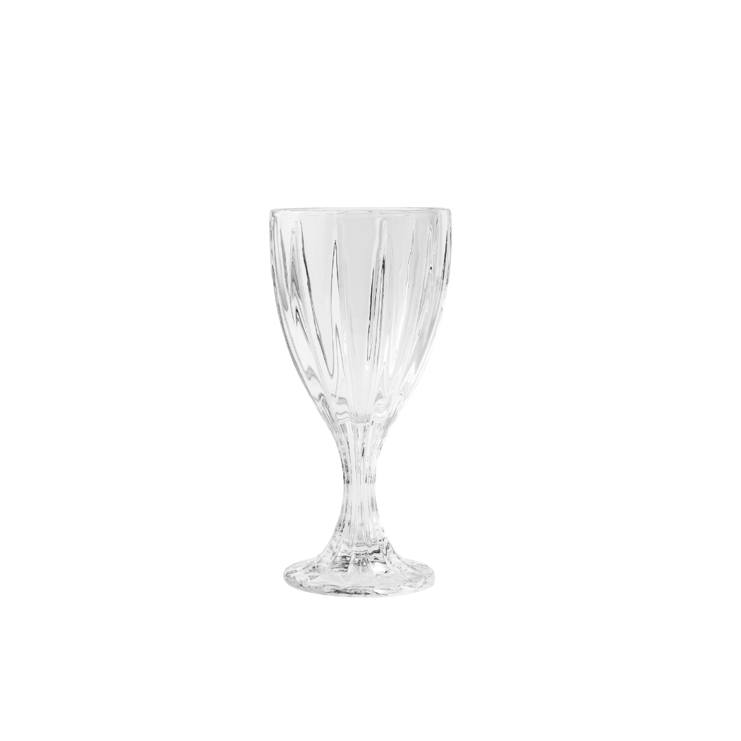 JENNA CLIFFORD - Hand Pressed Goblet Glass Set of 4 (Choose from 3 Colours)