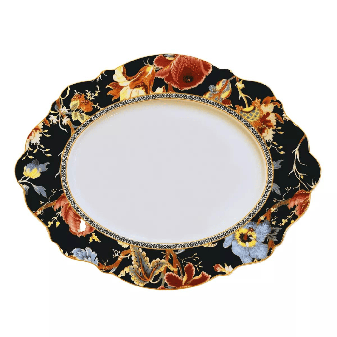 JENNA CLIFFORD - Midnight Bloom Oval Platter