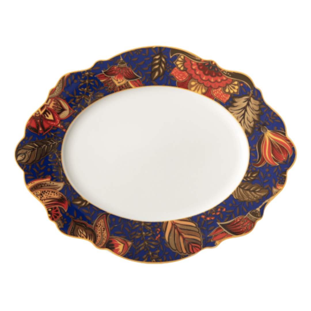 JENNA CLIFFORD - Blue Fern Oval Platter