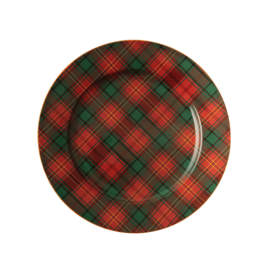 JENNA CLIFFORD - Red Tartan Dinner Plate