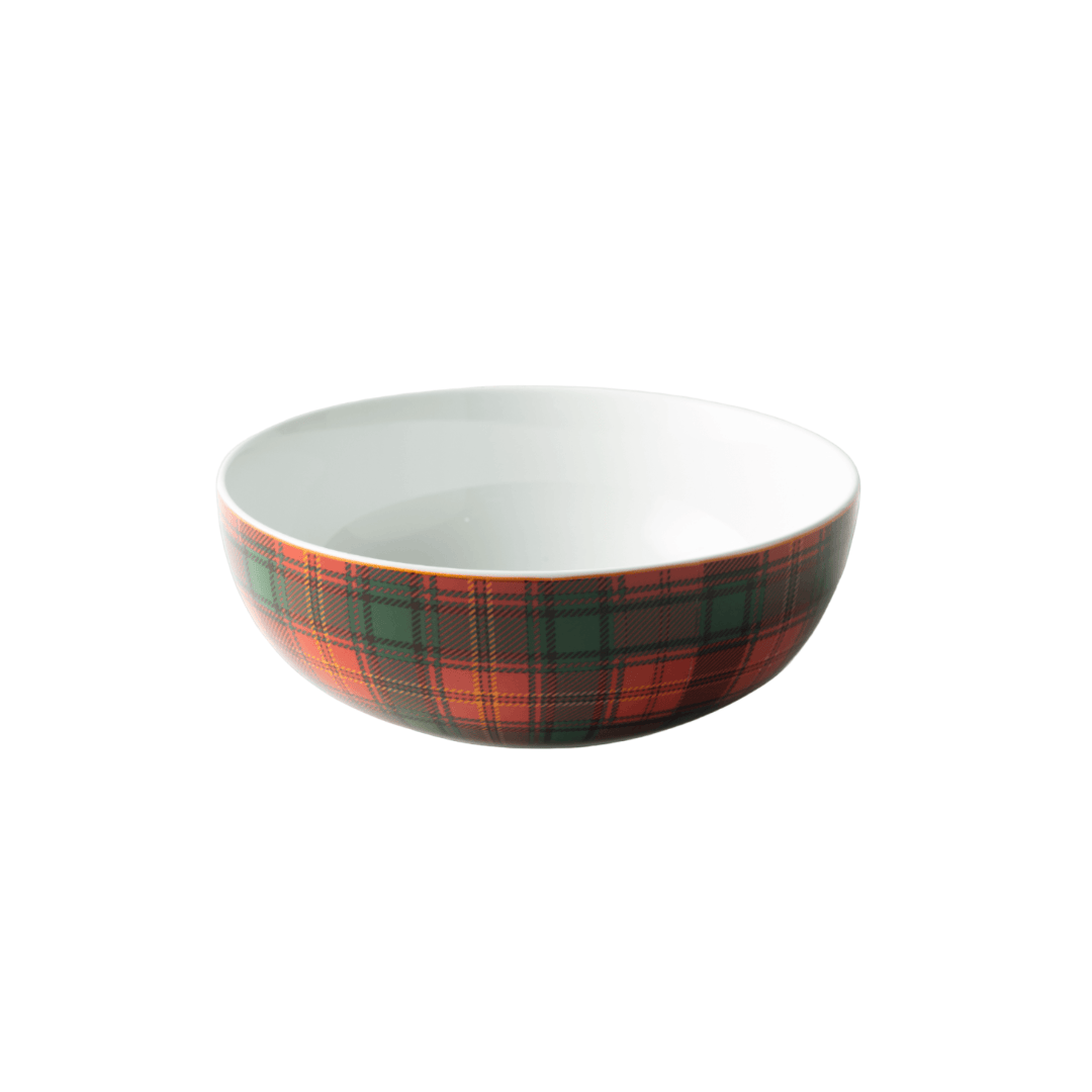 JENNA CLIFFORD - Red Tartan Salad Bowl 23cm