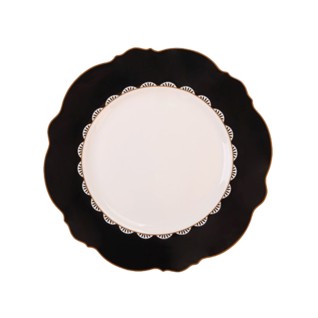 JENNA CLIFFORD - Black Rose Dinner Plate Set of 4