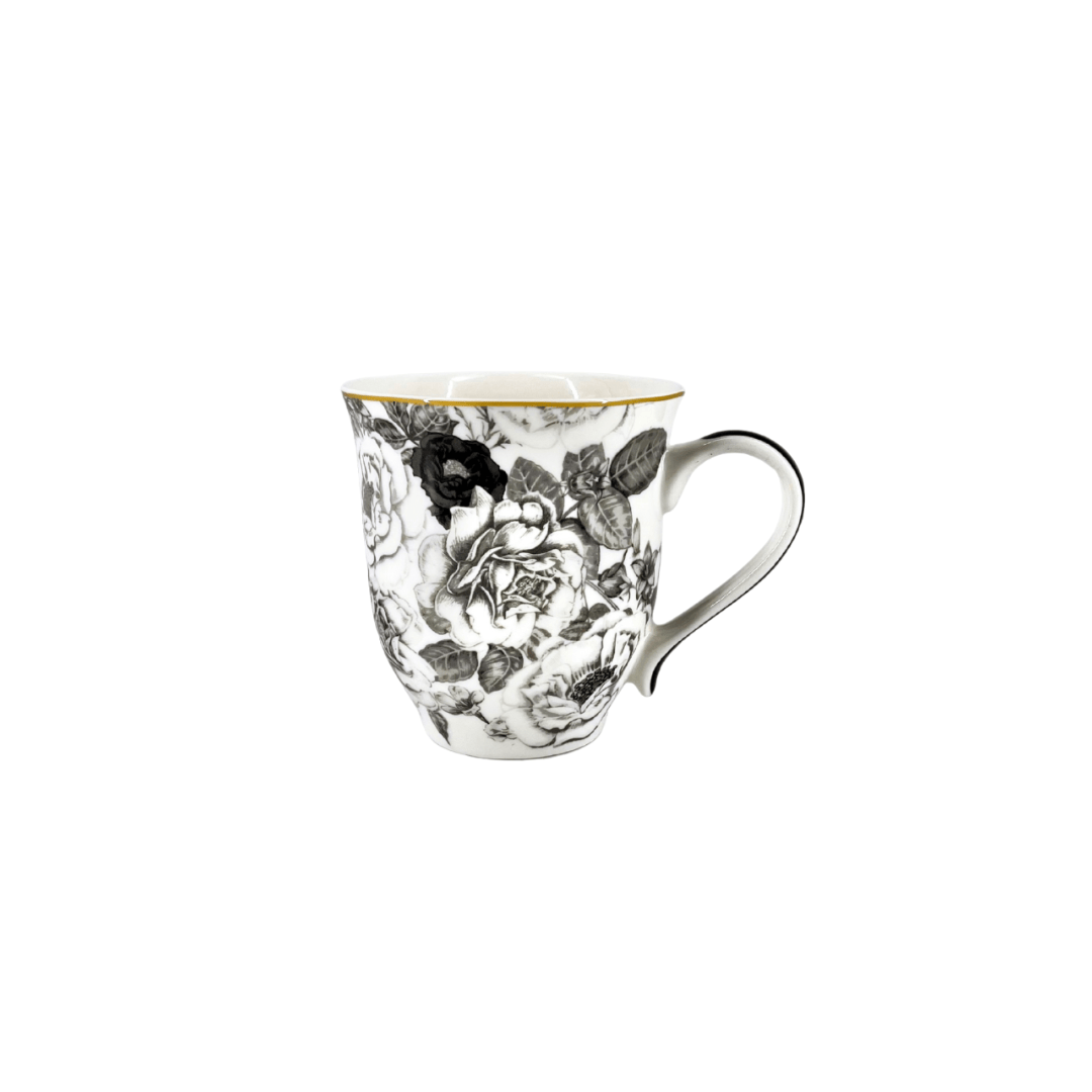 JENNA CLIFFORD - Black Rose Mug in Gift Box