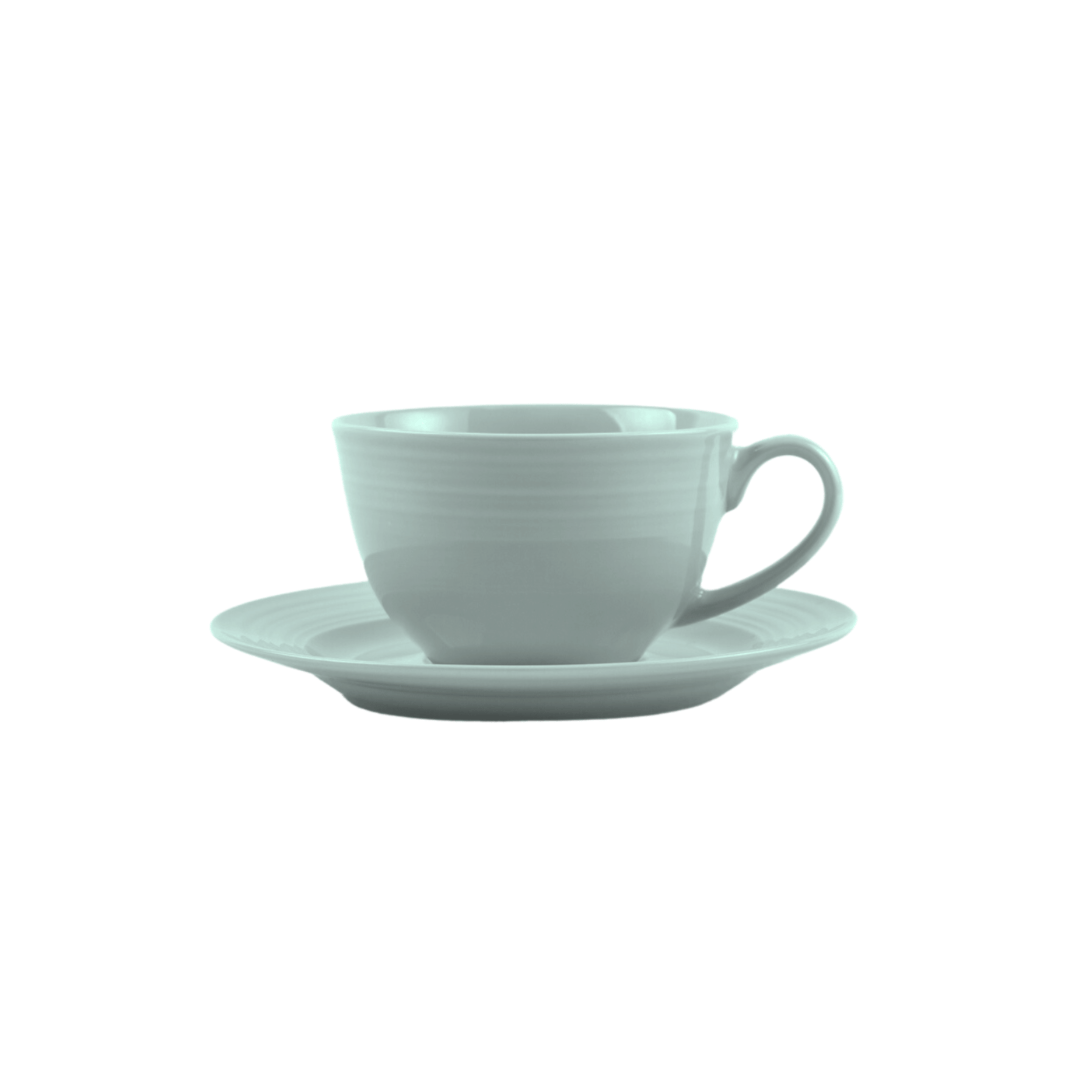 JENNA CLIFFORD - Embossed Lines Cup & Saucer (Choose from 5 colours)