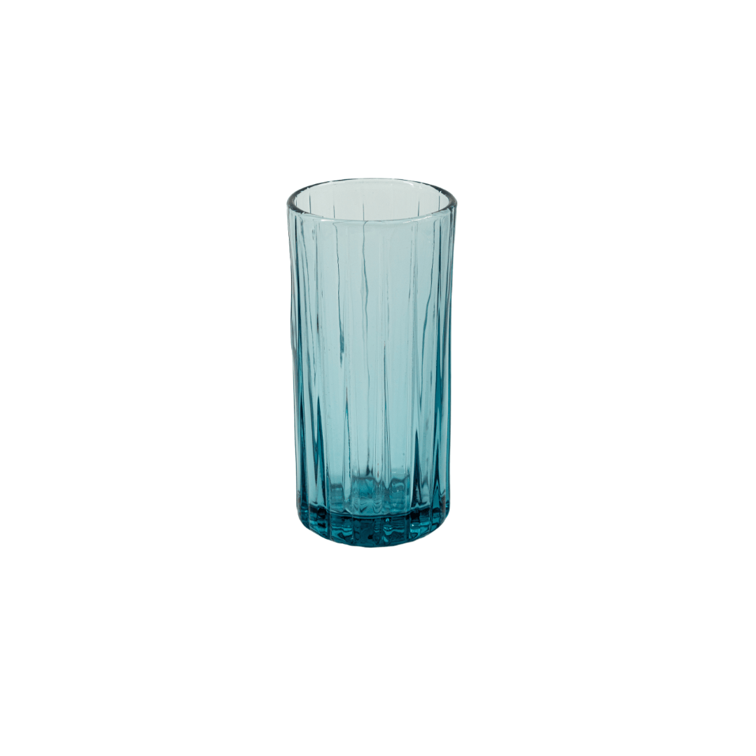 JENNA CLIFFORD - Hand Pressed Hi Ball Glass Set of 4 (Choose from 3 Colours)