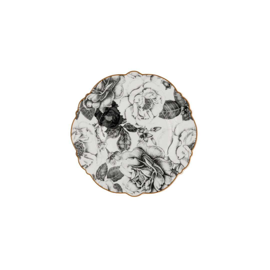 JENNA CLIFFORD - Black Rose Side Plate Set of 4