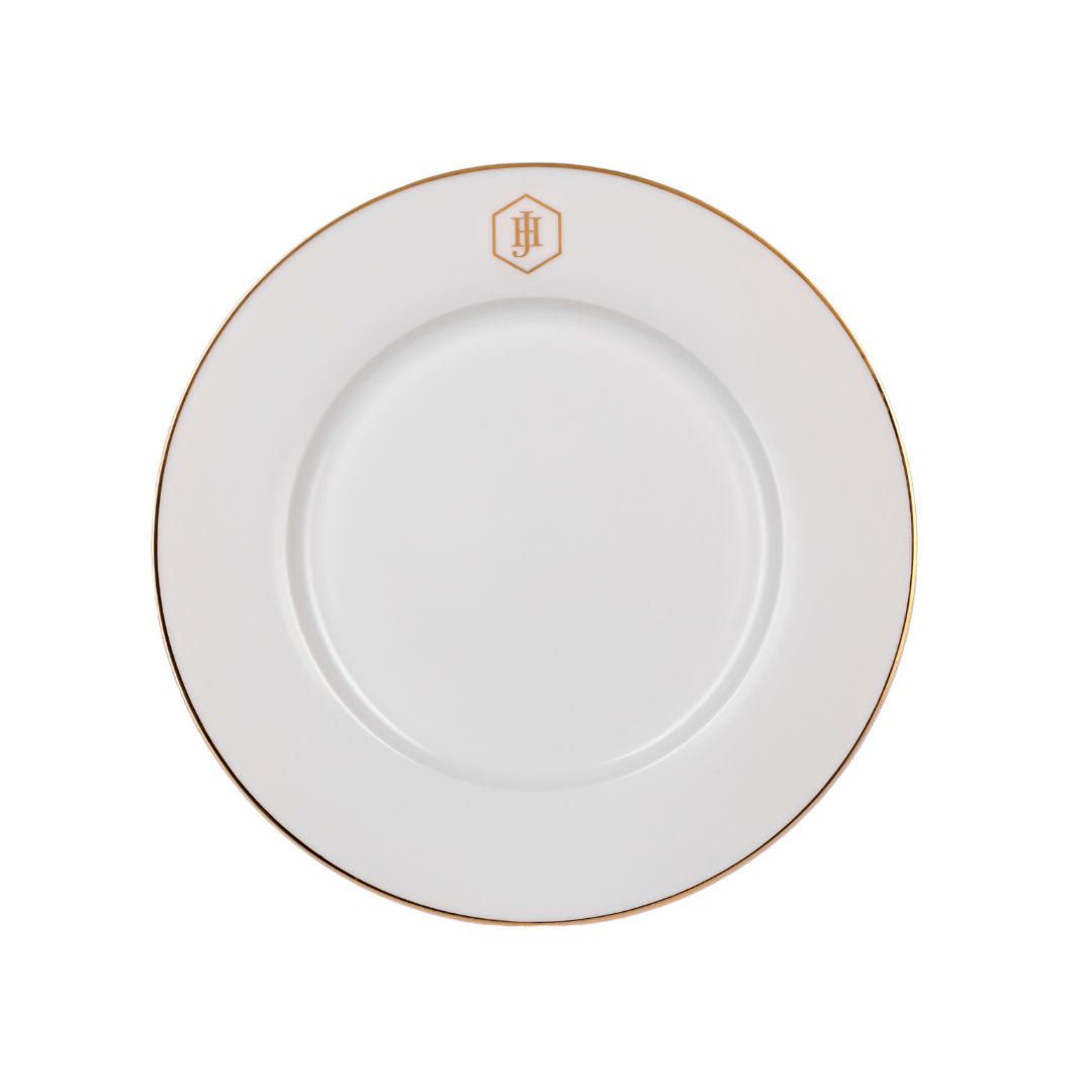 JAN - Gold Rimmed Dinner Plate