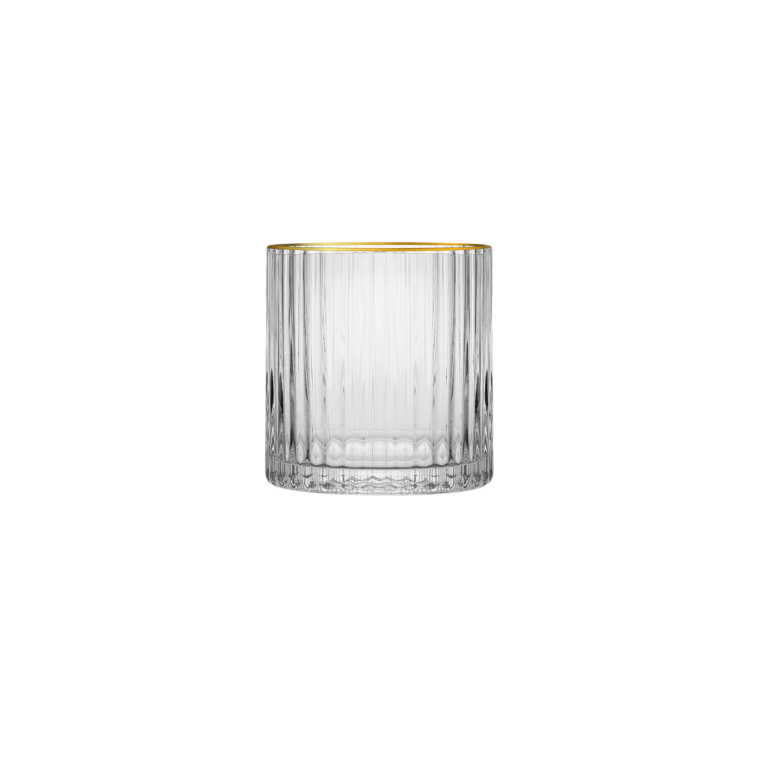 JAN - Opulent Tumbler with Gold Rim (Set of 4)