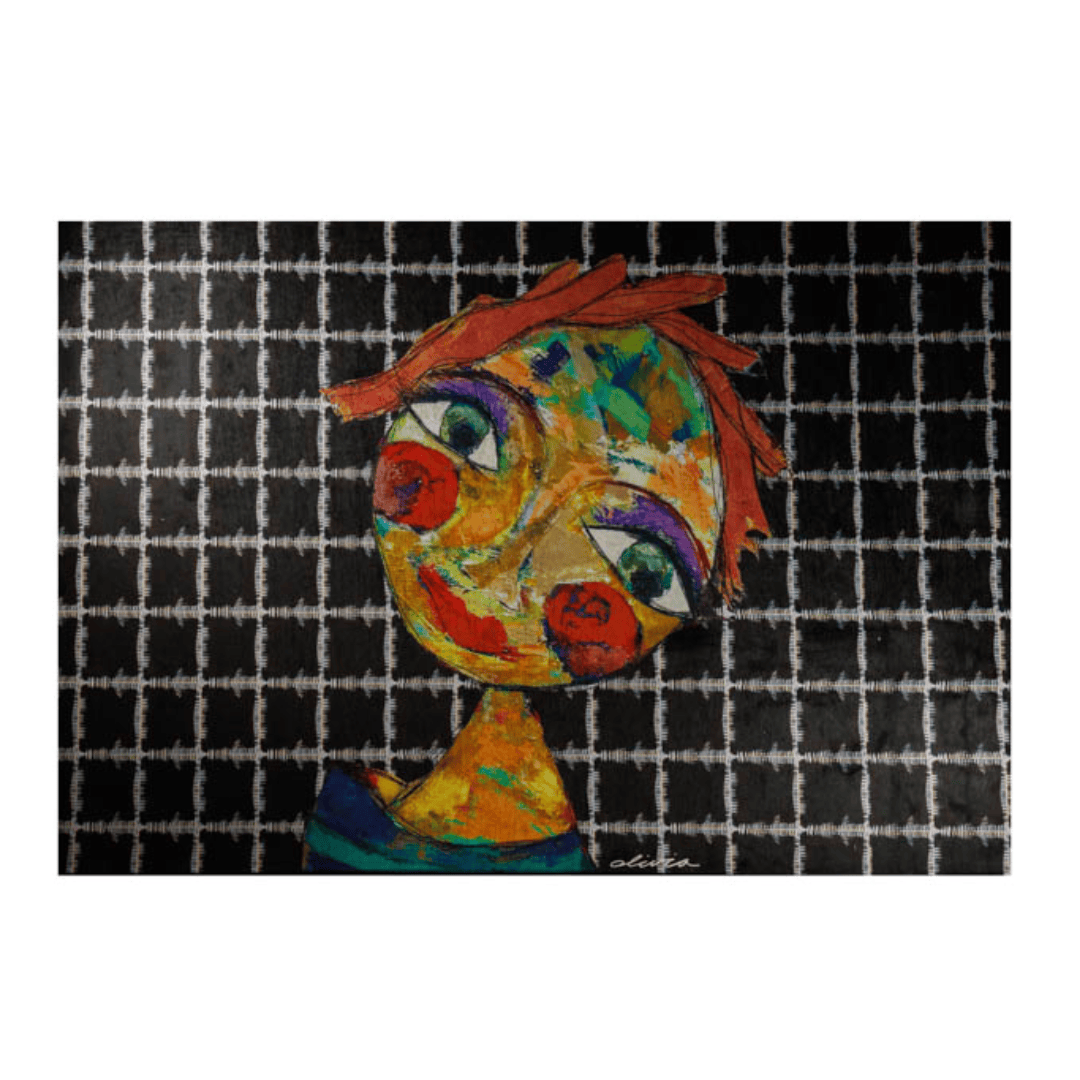 OLIVIA - Large Carpet Chenille Rainbow Lady