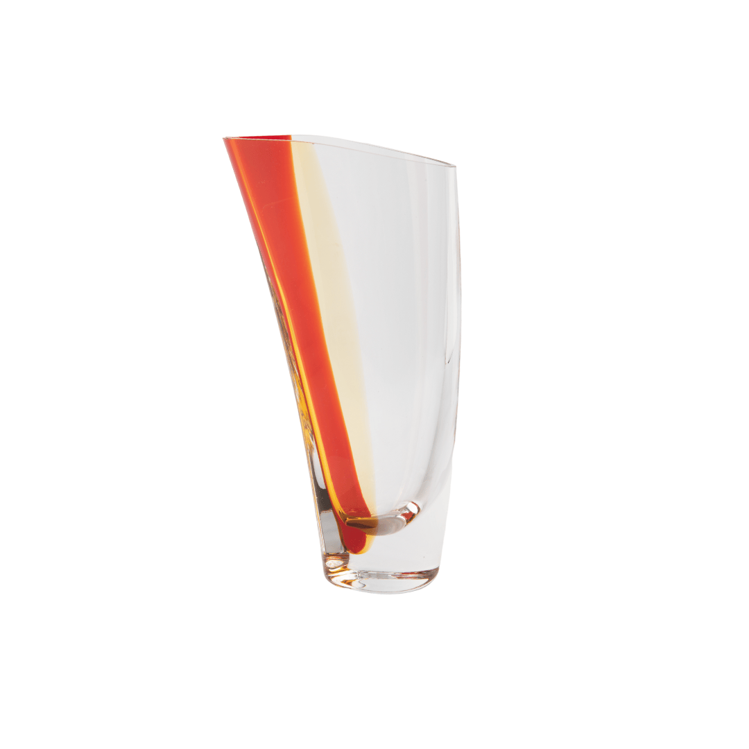 KROSNO - Red and Orange Vase Large 34cm