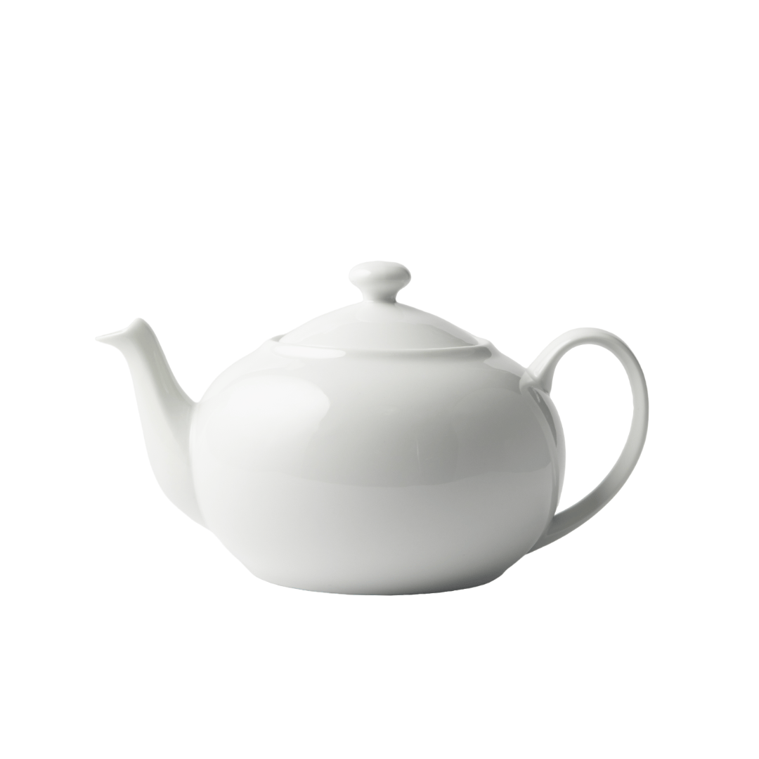 GALATEO - Super White Coupe Teapot
