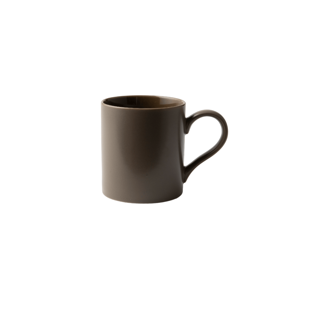 GALATEO - Semi-Matt & Glossy Porcelain Brown Mug