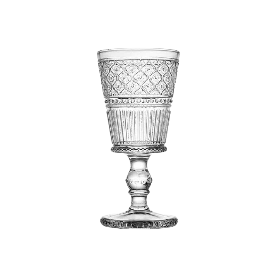 GALATEO - Deco Hand-Pressed Red Wine Glass Set of 4
