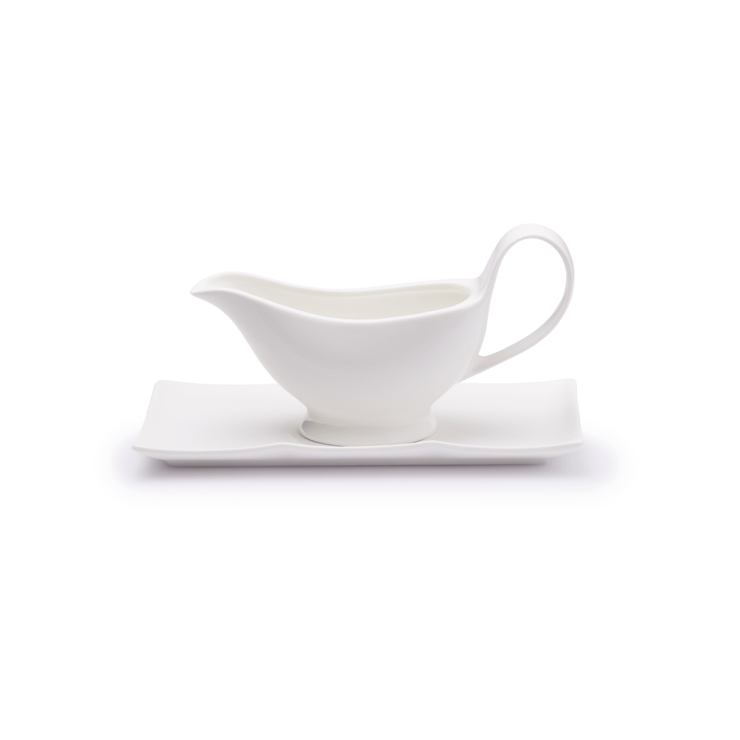 JAN - Maison Blanche Gravy Boat with Saucer