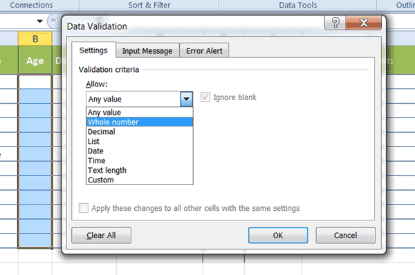 Data Validation Button Of Data Tools Group Microsoft Excel - Light Arts - Elegant Full HD Collection