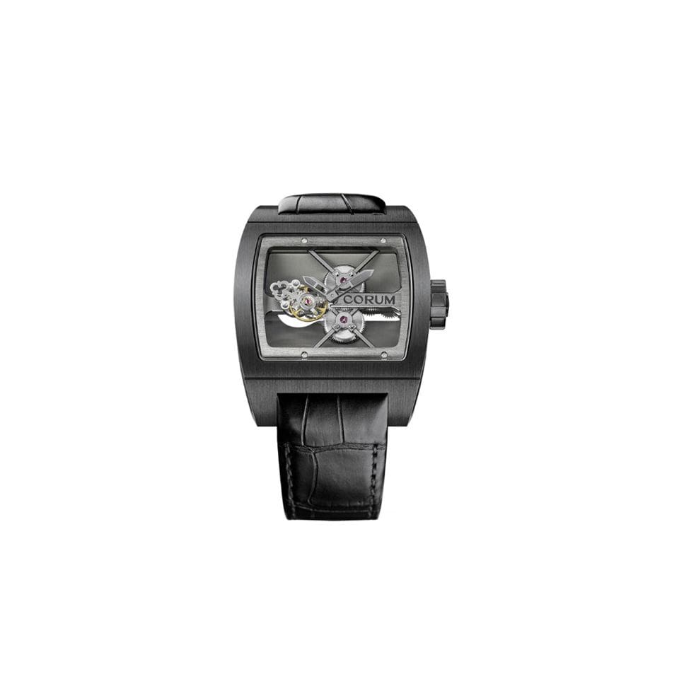 Corum Ti-Bridge Tourbillon Black Limited Edition – Black PVD Titanium with Skeleton Dial 022.700.94/F371 0000
