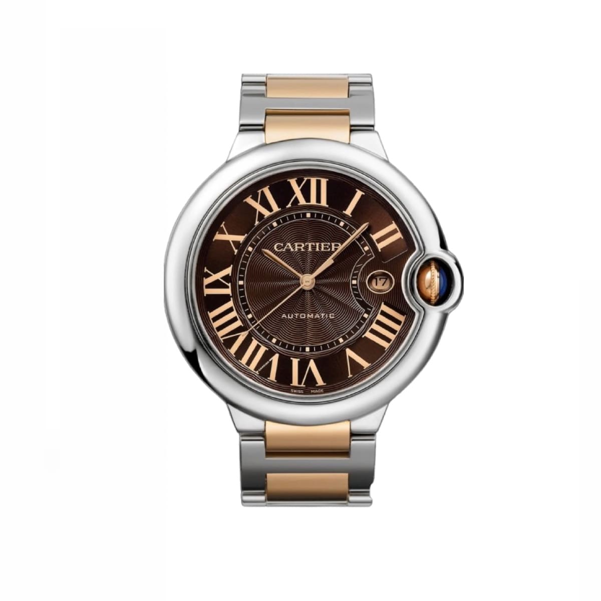 Cartier Ballon Bleu de Cartier – 42mm Two-Tone with Chocolate Dial W6920032