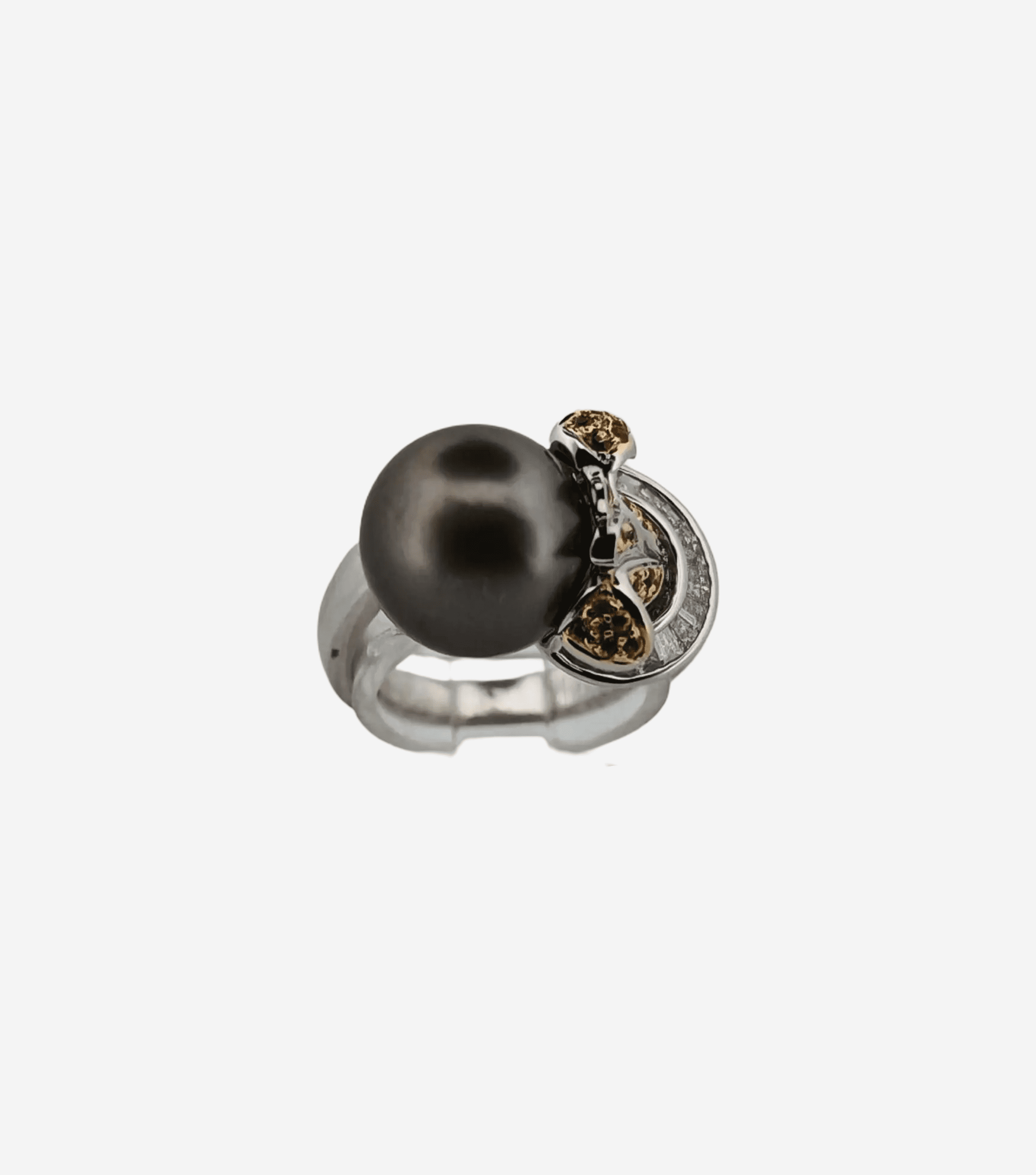 Black Pearl Statement Ring — view 2