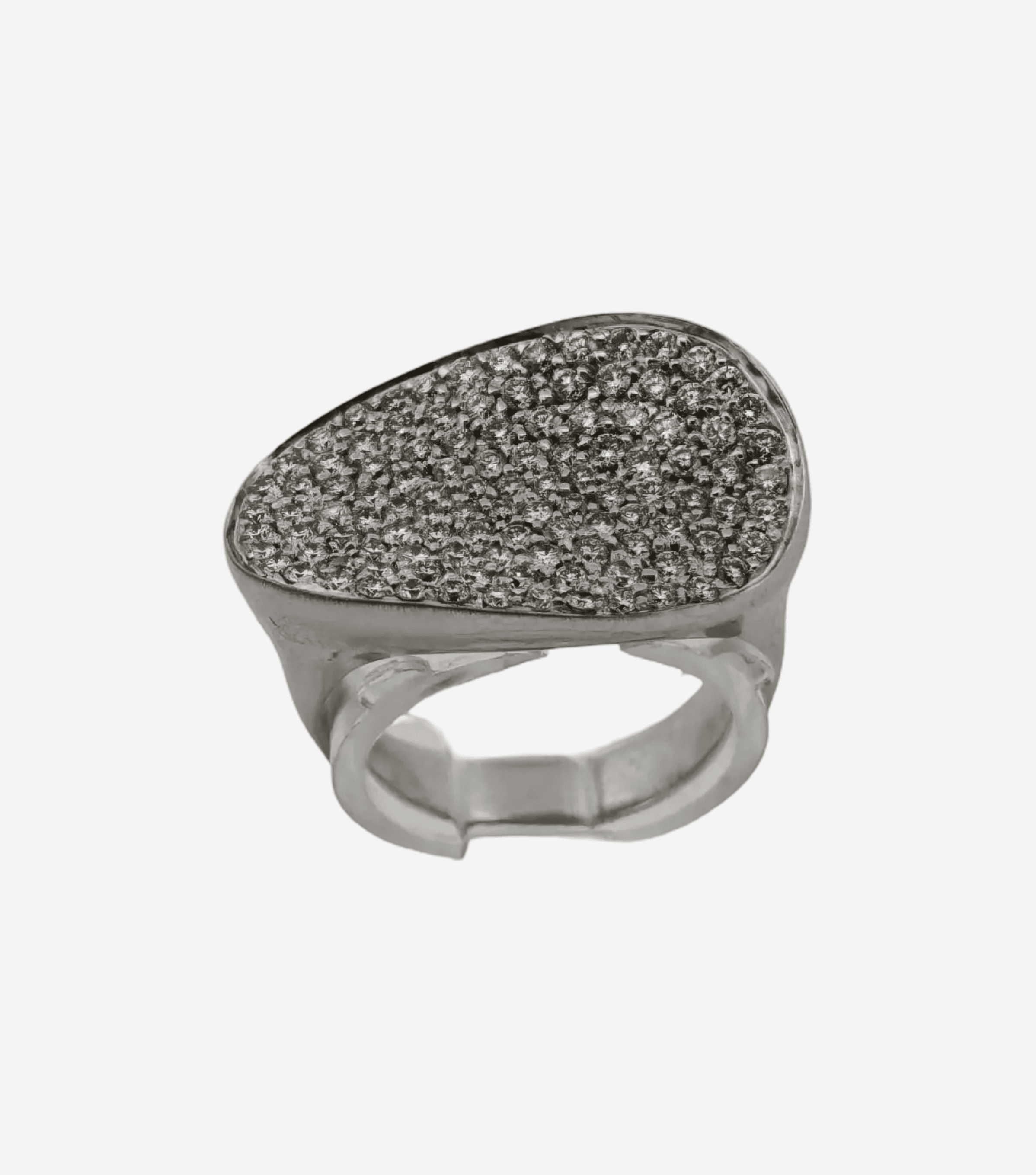 Pavé Teardrop Ring — view 2