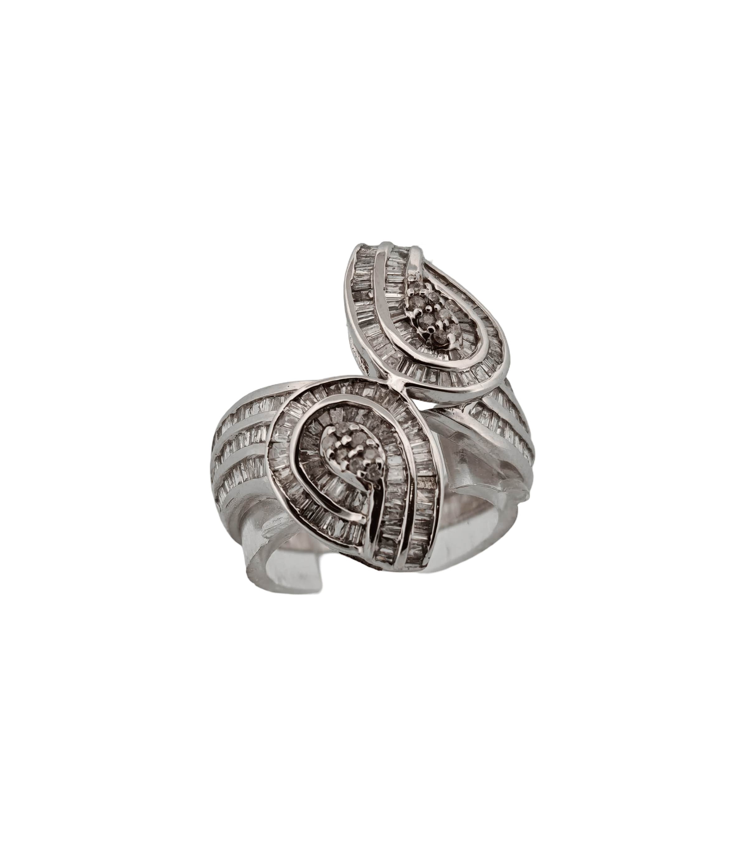 Two Diamond Tears Ring — view 2