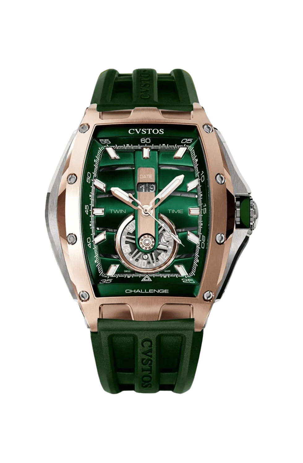 CVSTOS Twin-Time 5N Red Gold Green Dial A01108.4127001