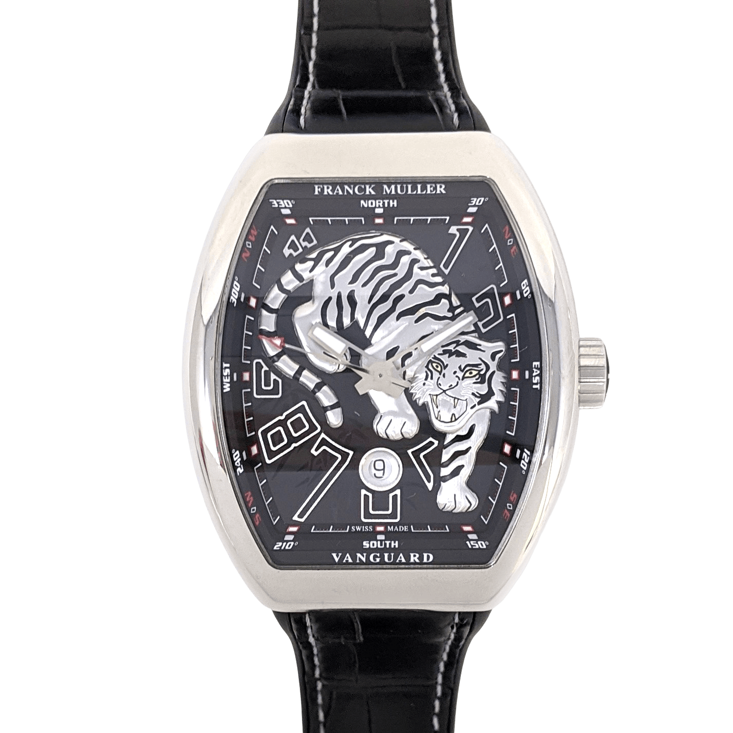 Franck Muller Vanguard Tiger King Edition 45mm Stainless Steel V45 SC DT AC NR TIGER