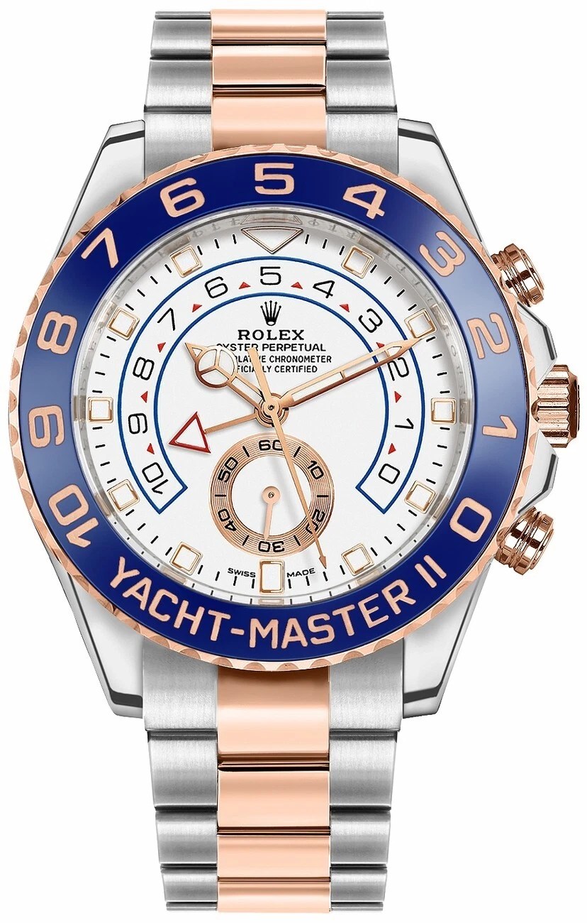 Rolex Yacht-Master II White Dial Blue Bezel 44mm 116689