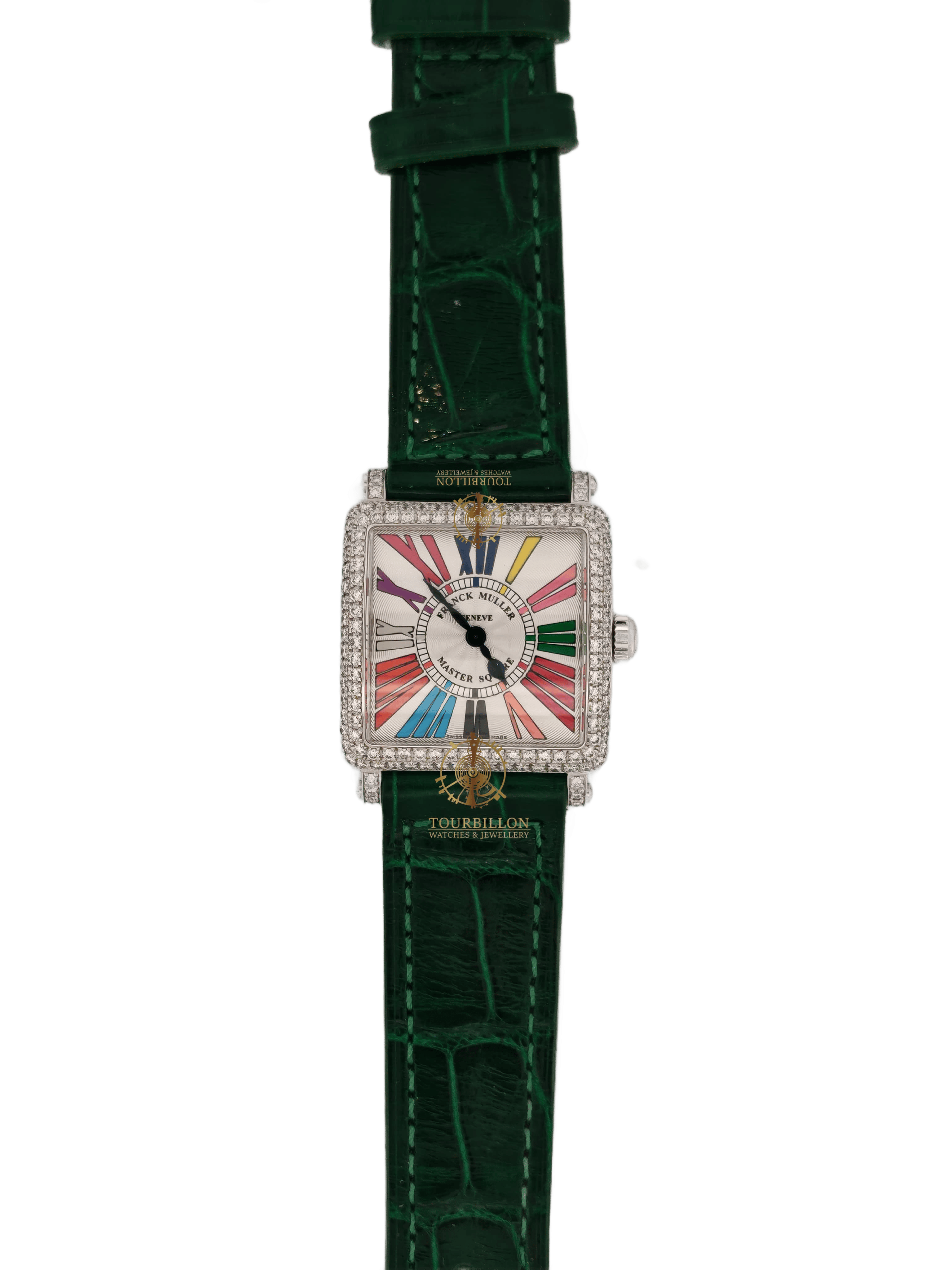 Franck Muller Master Square Diamond Case Color Dream Roman White Gold 6002 S QZ D COL DRM WG