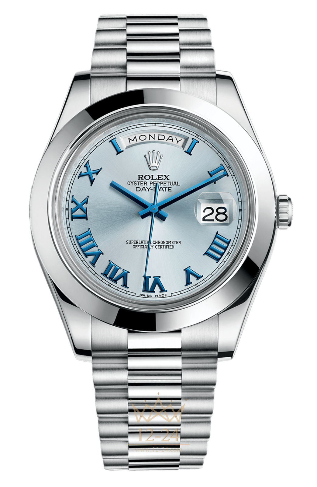 Rolex Day-date 40 Platinum, Sky Blue Roman Dial