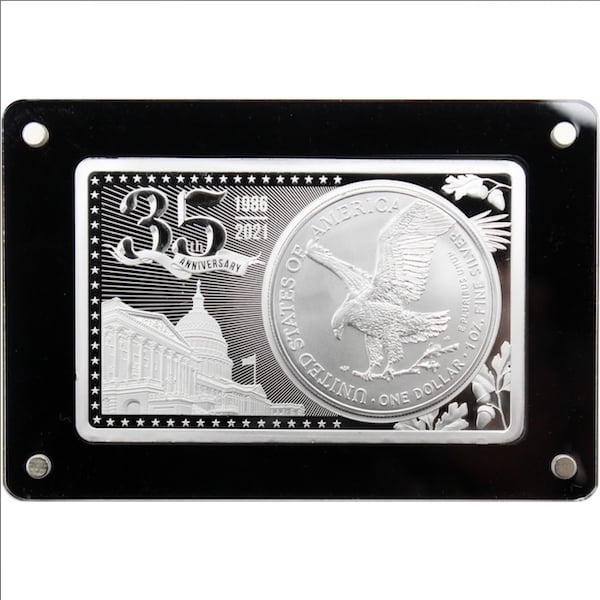 2 OZ 35th Anniversary Silver Eagle (1986-2021)