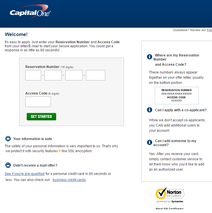 Application.CapitalOne.com