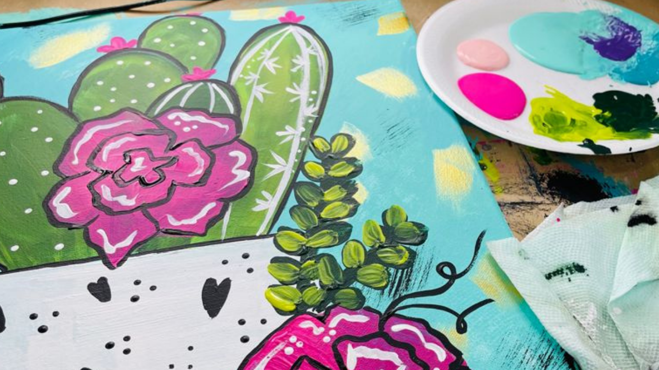 Step-By-Step Painting Tutorial | How to Paint an Adorable Cactus