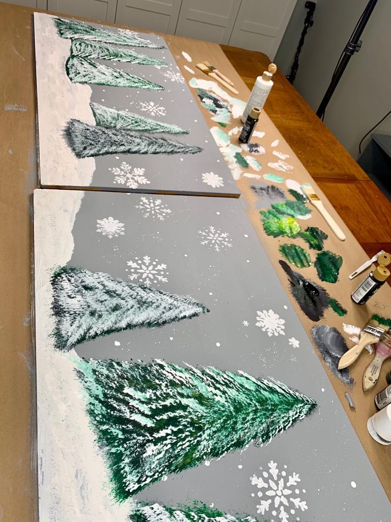 How-to Host a Girl's Night Christmas Painting Party - Texas Art and Soul -  Create a Paint Party Business Online, image size:768x1024