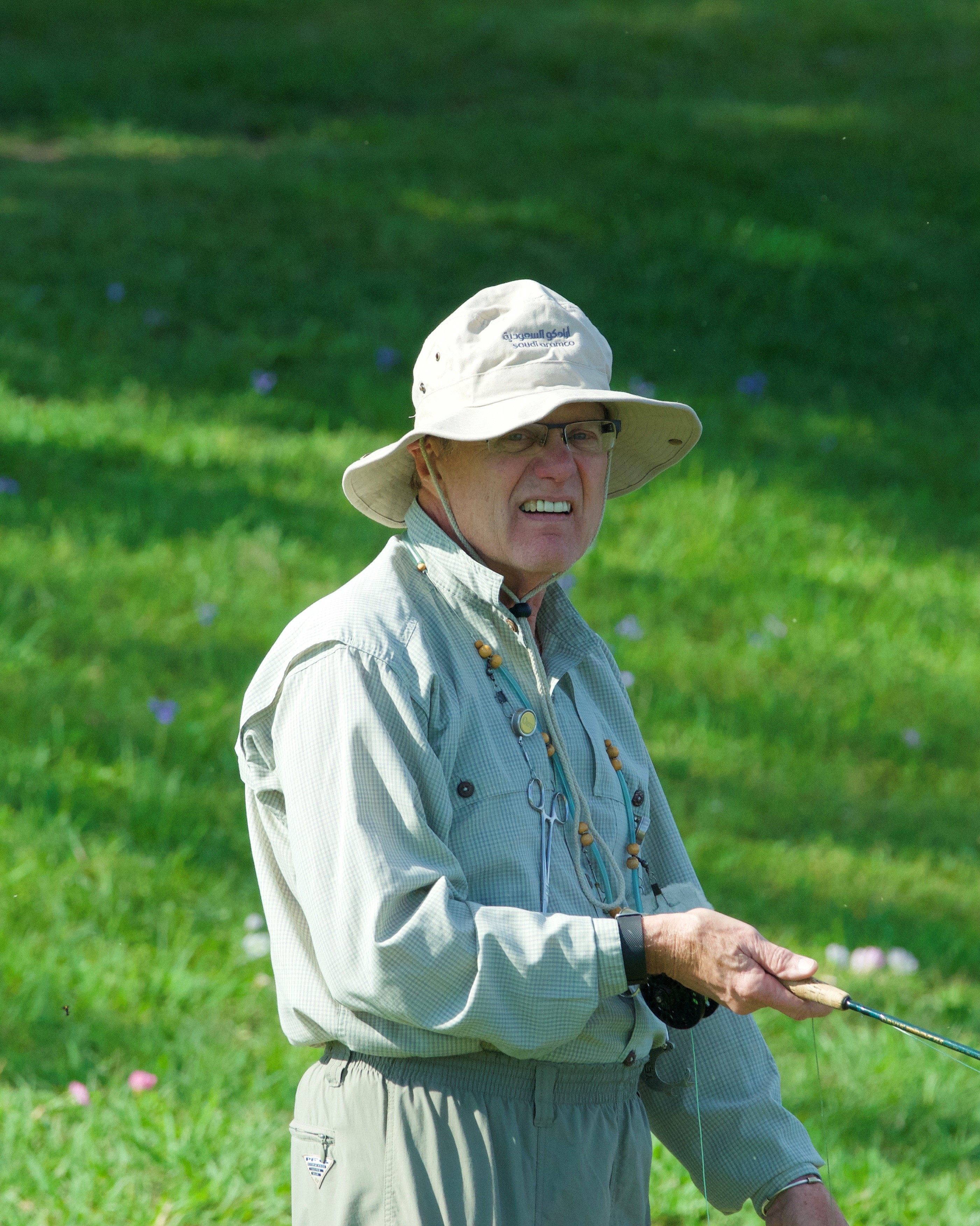 Raymond L. using a slow retrieve