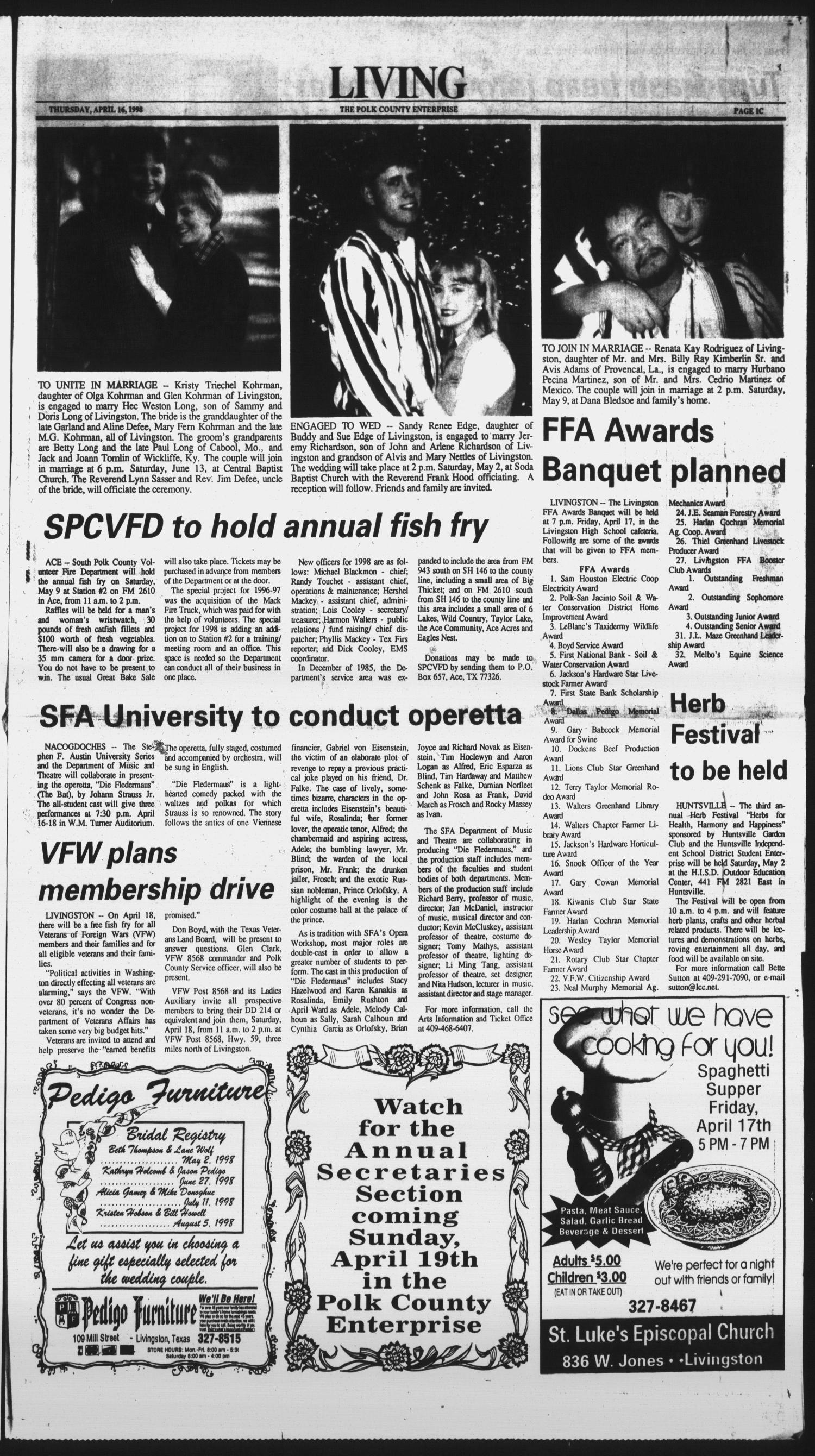 Polk County Enterprise Livingston Tex Vol 116 No 31