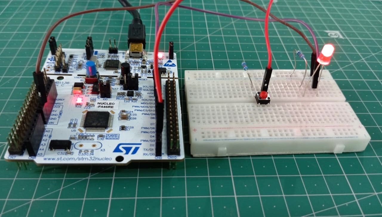 Read more about the article Button Controlling LED using STM32 -NUCLEO
