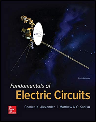 Fundamentals of Electric Circuits (6th Edition) Format: PDF eTextbooks ISBN-13: 978-0078028229 ISBN-10: 0078028221 Delivery: Instant Download Authors: Charles K Alexander, Matthew Sadiku Publisher: McGraw-Hill
