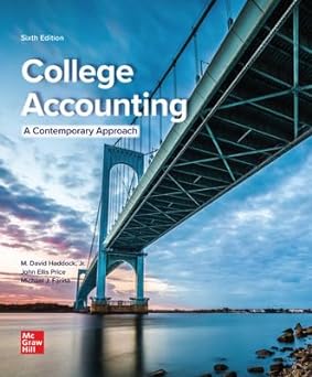 College Accounting (A Contemporary Approach) 6th Edition Format: PDF eTextbooks ISBN-13: 978-1265645922 ISBN-10: 1265645922 Delivery: Instant Download Authors: John Price Publisher: McGraw