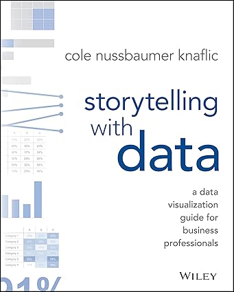 Storytelling with Data - A Data Visualization Guide for Business Professionals Format: PDF eTextbooks ISBN-13: 978-1119002253 ISBN-10: 1119002257 Delivery: Instant Download Authors: Cole Nussbaumer Knaflic Publisher: Wiley