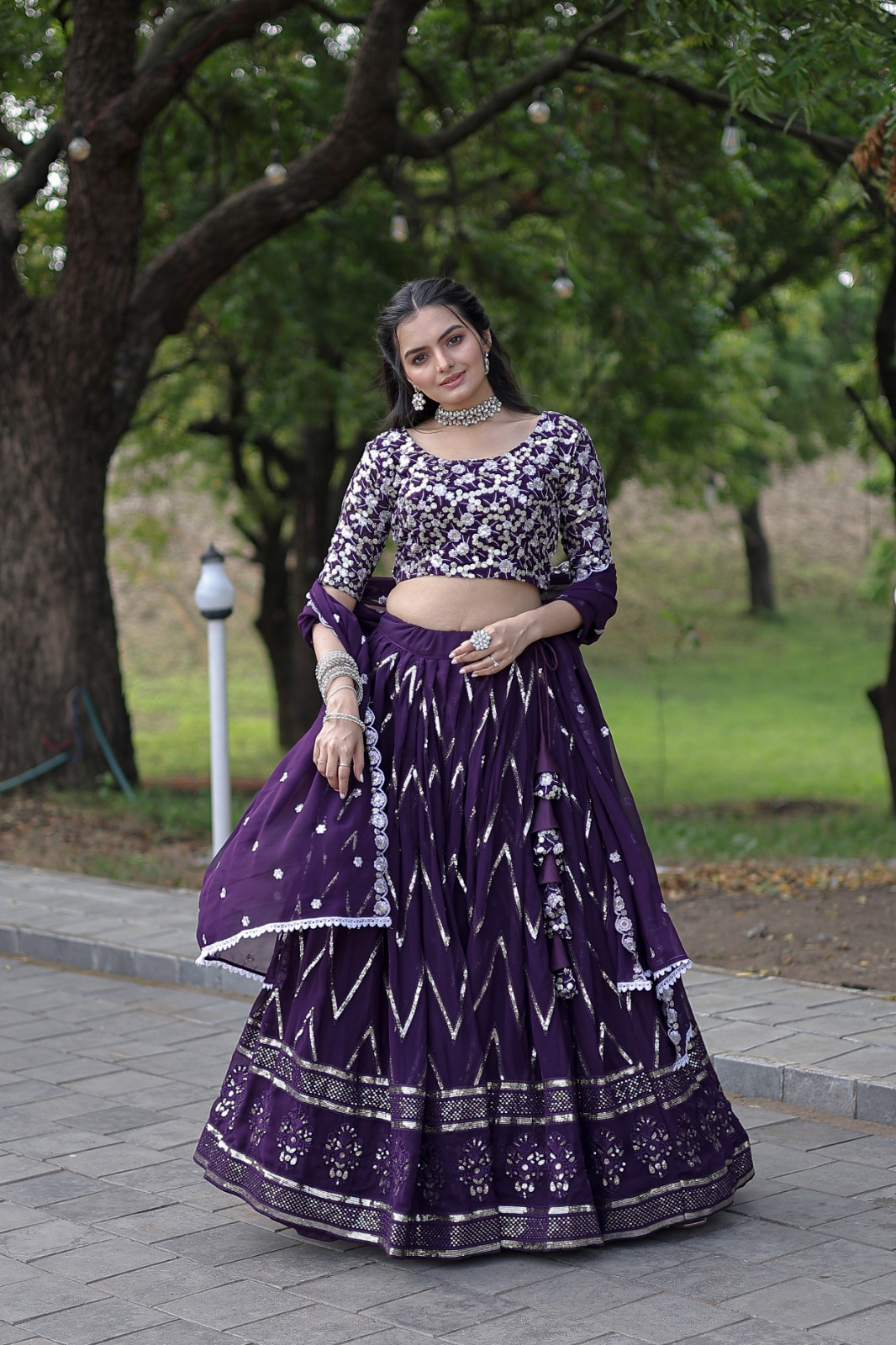 Purple beauty sequence lehenga 7069