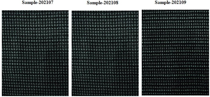 Comparative of fabric appearance of different construction for Fancy weave